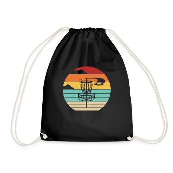 Retro Frisbee Golf Basket Disc Disc Golfer - Sac de sport léger - noir - Devant