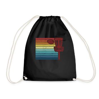 Rétro Disc Golfeur Frisbee Golf Basket Disc - Sac de sport léger - noir - Devant