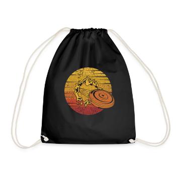 Rétro Disc Golfeur Frisbee Golf Basket Disc - Sac de sport léger - noir - Devant