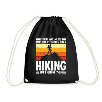 There are more important things - Drawstring Bag - black - Front