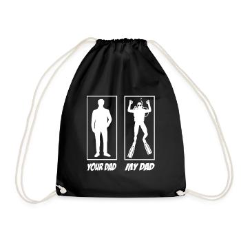 My Dad Your Dad Diver Dad - Drawstring Bag - black - Front