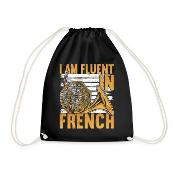 French Horn Brass Marching Band - Turnbeutel - Schwarz - Vorne
