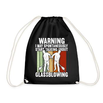 Souffleur de verre soufflant de verre - Sac de sport léger - noir - Devant