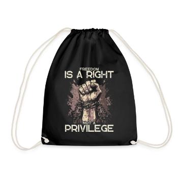 La liberté est un privilège - Black History - Sac de sport léger - noir - Devant