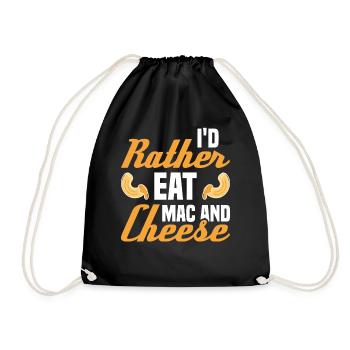 Macaroni au fromage macaroni et pâtes au fromage - Sac de sport léger - noir - Devant
