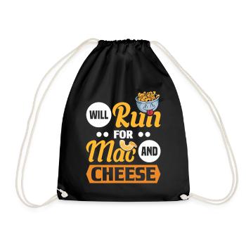Macaroni au fromage macaroni et pâtes au fromage - Sac de sport léger - noir - Devant