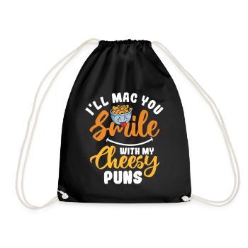 Macaroni au fromage macaroni et pâtes au fromage - Sac de sport léger - noir - Devant