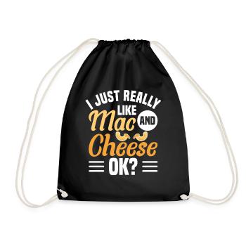 Macaroni au fromage macaroni et pâtes au fromage - Sac de sport léger - noir - Devant