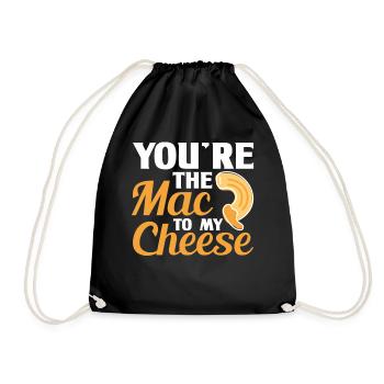 Macaroni and Cheese Mac and Cheese Pasta Pasta - Drawstring Bag - black - Front