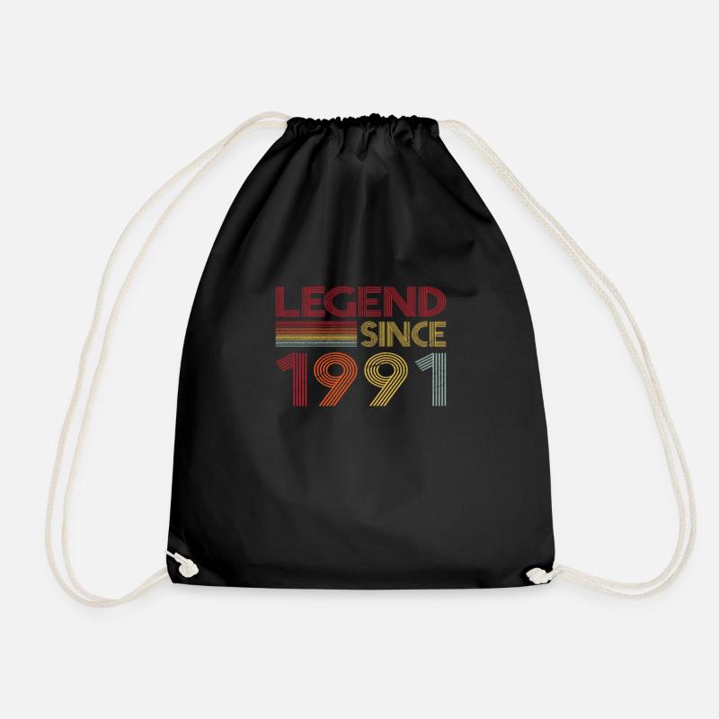 1991 Geburtstag Legend since Retro Vintage - Turnbeutel - Schwarz