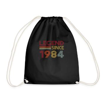 1984 Geburtstag Legend since Retro Vintage - Turnbeutel - Schwarz - Vorne