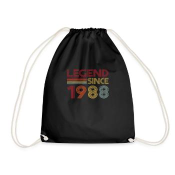 1988 Geburtstag Legend since Retro Vintage - Turnbeutel - Schwarz - Vorne