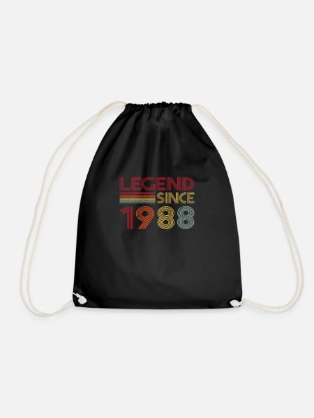 1988 Geburtstag Legend since Retro Vintage - Turnbeutel - Schwarz