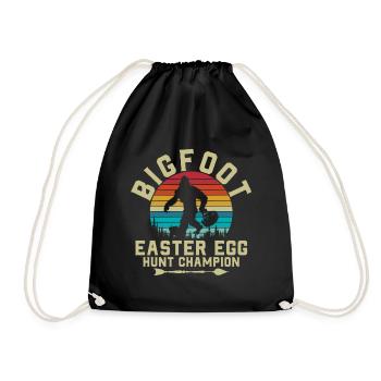 Bigfoot Easter Egg Hunt Champion - Turnbeutel - Schwarz - Vorne