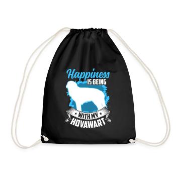 Hovawart rend heureux le chien de ferme rude - Sac de sport léger - noir - Devant