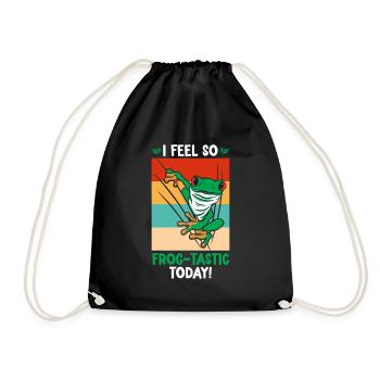 Rainette aux yeux rouges Mignon - Sac de sport léger - noir - Devant