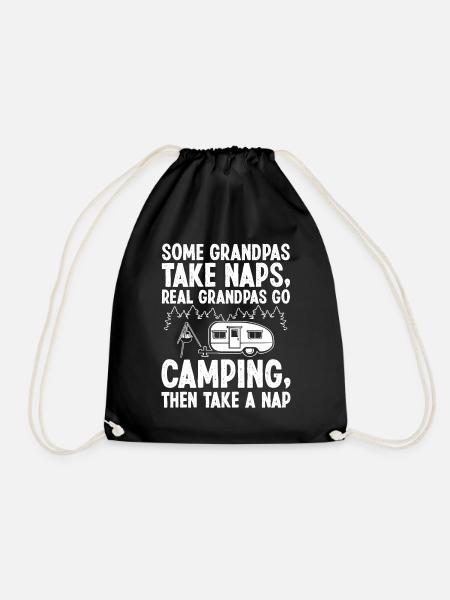 Grandpa take naps, real Grandpas go - Turnbeutel - Schwarz