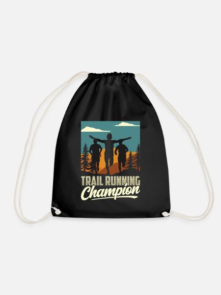 Trail Run Champion Running Runner Traillauf - Turnbeutel - Schwarz