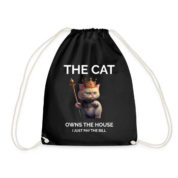 Cat Lady - Funny - Drawstring Bag - black - Front
