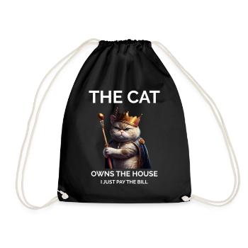 Funny Cat Saying Crazy Cat Lady - Drawstring Bag - black - Front