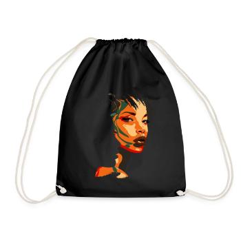 Juneteenth Melanin Queen - Proud Afro Woman - Turnbeutel - Schwarz - Vorne
