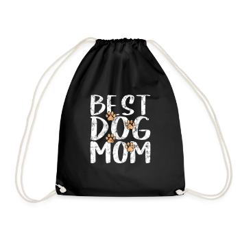 Beste Hunde Mama - Turnbeutel - Schwarz - Vorne