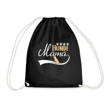 Dogs Mom - Drawstring Bag - black - Front