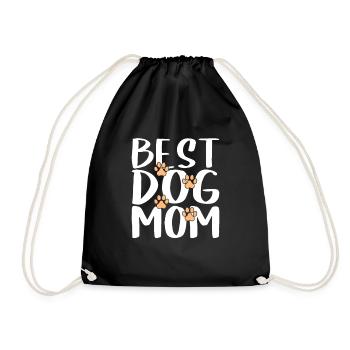 Beste Hunde Mama - Turnbeutel - Schwarz - Vorne