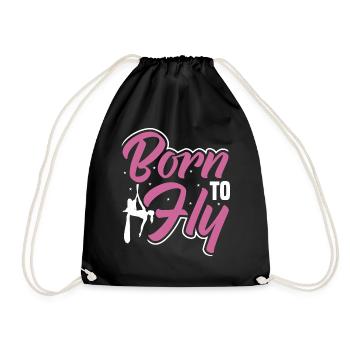 Soie aérienne / Yoga aérien / Acrobaties aériennes - Sac de sport léger - noir - Devant
