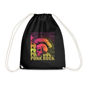 Punk Rock Pogo Anarchy Punks Punk Rocker Punk - Drawstring Bag - black - Front