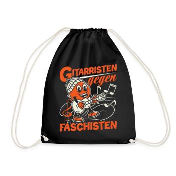 Gitarristen gegen Rassisten Punk Antirassismus - Turnbeutel - Schwarz - Vorne