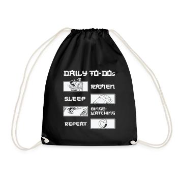 Fan de cinéma Daily Binge Watcher Ramen Lover - Sac de sport léger - noir - Devant