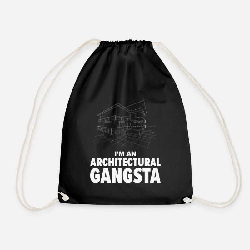 Architectural Profession Gangsta Historical - Drawstring Bag - black
