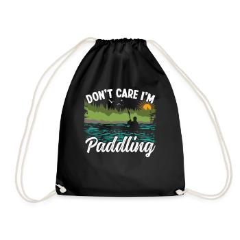 Peu m’importe, je pagaie - Sac de sport léger - noir - Devant
