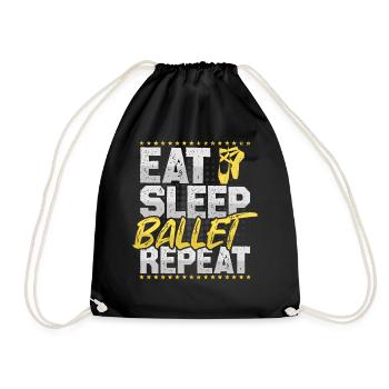 Ballet Manger Dormir Répéter Tutu Ballet - Sac de sport léger - noir - Devant