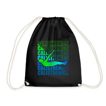 Calisthenics Street Workout Gymnastics Fitness - Drawstring Bag - black - Front