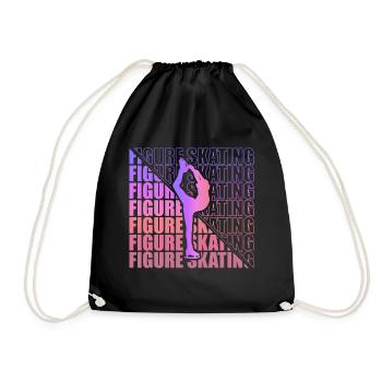 Figure Skating Club Girl Figure Skating - Drawstring Bag - black - Front