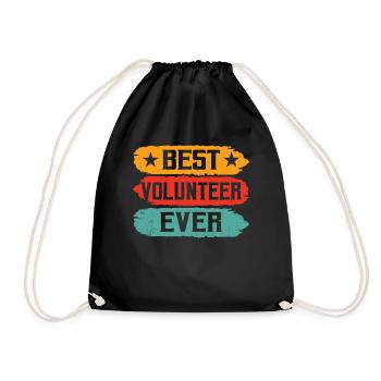Best Volunteer Ever Profession Volunteer - Drawstring Bag - black - Front
