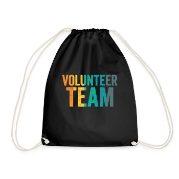 Volunteer Team Volunteer Profession Volunteer - Drawstring Bag - black - Front