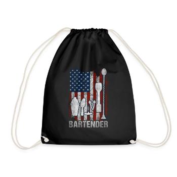 Life is a Cocktail it depends on how you make it - Drawstring Bag - black - Front