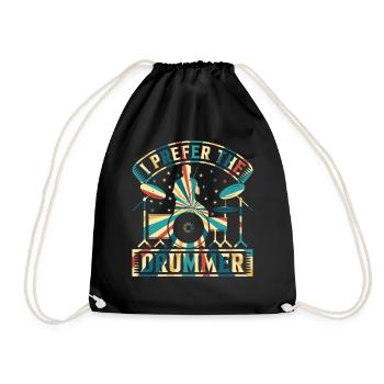 Drummer Drum Player - I Prefer The Drummer - Drawstring Bag - black - Front