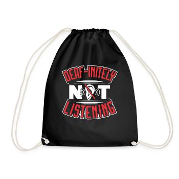 Deaf Deaf Sign Language Deaf Pride - Drawstring Bag - black - Front