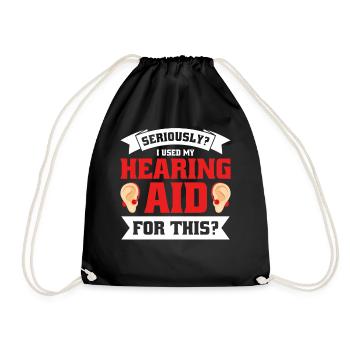Langue des signes sourde Fierté sourde - Sac de sport léger - noir - Devant