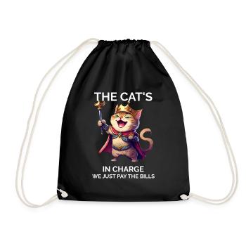 Propriétaire de chat drôle Dire maman chat - Sac de sport léger - noir - Devant