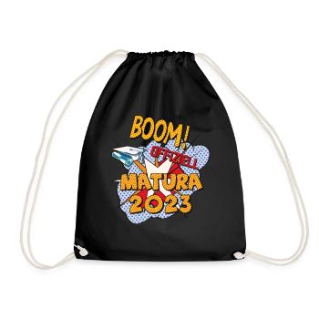 Matura 2023 Abitur passed certificate comic Matura - Drawstring Bag - black - Front