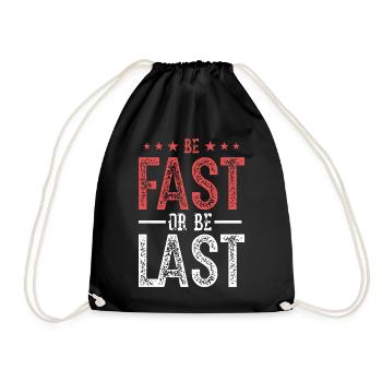 Fast Car Quote Drag Racing Gift for Race Lover Fan - Drawstring Bag - black - Front