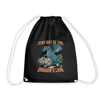 RPG Dragon D20 Cube Design pour un RPG GAMER - Sac de sport léger - noir - Devant