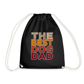 Meilleur papa chien rétro - Sac de sport léger - noir - Devant