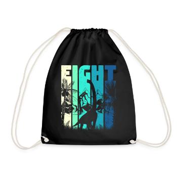 Brachiosaurus 8 ans Garçon 8ème anniversaire - Sac de sport léger - noir - Devant