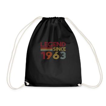 1963 Geburtstag Legend since Retro Vintage - Turnbeutel - Schwarz - Vorne